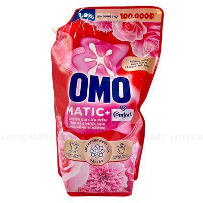 Nước Giặt OMO Matic Comfort Cửa Trên Hoa Hồng Ecuador Túi 1 8Kg