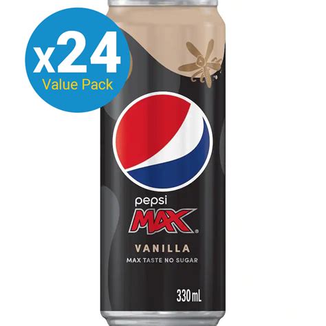 Pepsi Max Vanilla Cans 330ml 24 Pack At Mighty Ape Nz