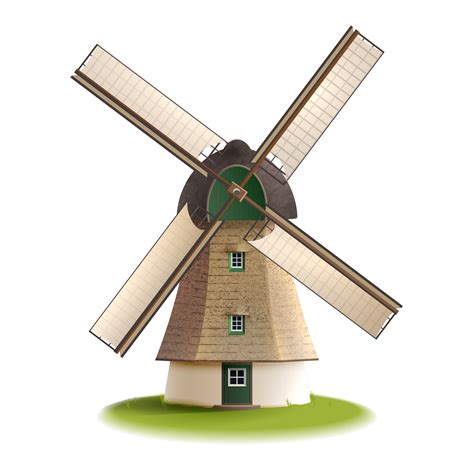 Windmill Painted Color Concept 468726 Vector Art at Vecteezy