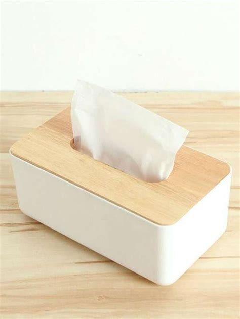 Pc Two Tone Tissue Storage Box Shein Usa