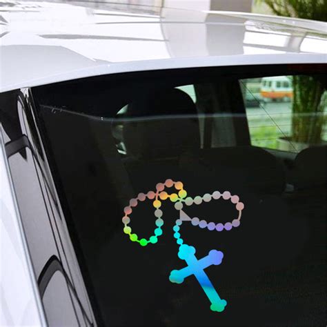 Rosary Beads Religious Car Window Door Bumper Auto Wall Stickers Laptop Decal Ebay