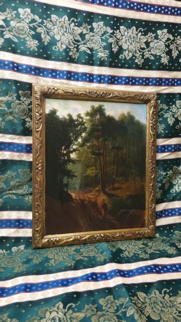 PETIT TABLEAU ANCIEN Peinture Huile HST Ecole De Barbizon Foret XIXe