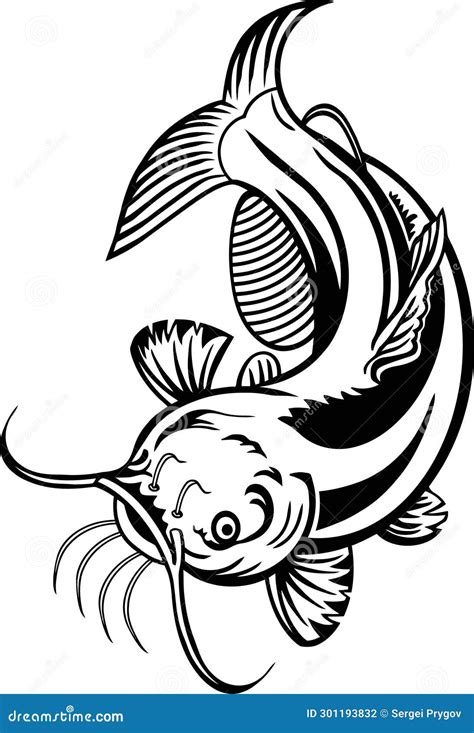 Catfish American Fishes Logo Fish Vector Fish Stencil