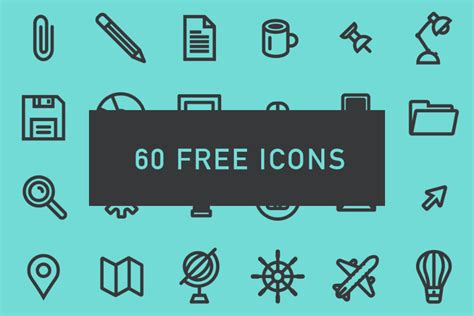 Free Pack 60 Vector Icons - Free Design Resources