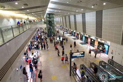 Bishan MRT Station Overhead View Of Platform From Concourse Level