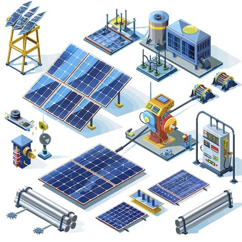 Premium Vector Solar Energy Equipment System Vector