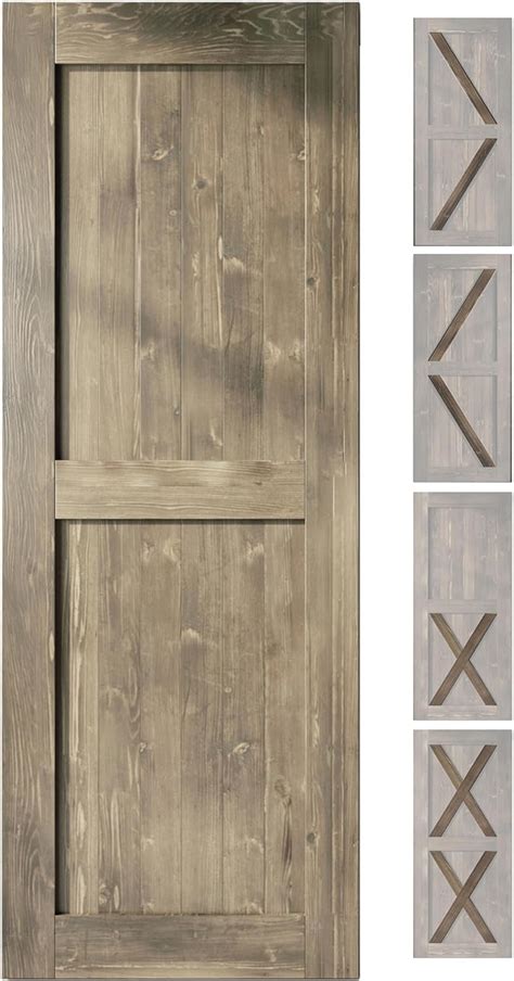 Homacer 5 In 1 Design 36 W X 80 H X 1 3 8 D Solid Wood Barn Door