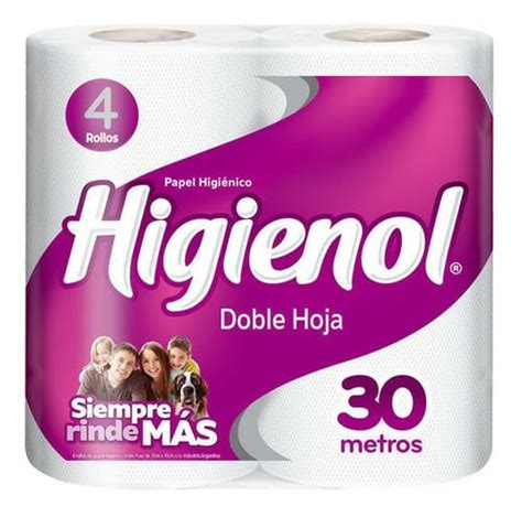 Papel Higiénico Higienol Doble Hoja 4 X 30 M Distribuidora La Flia