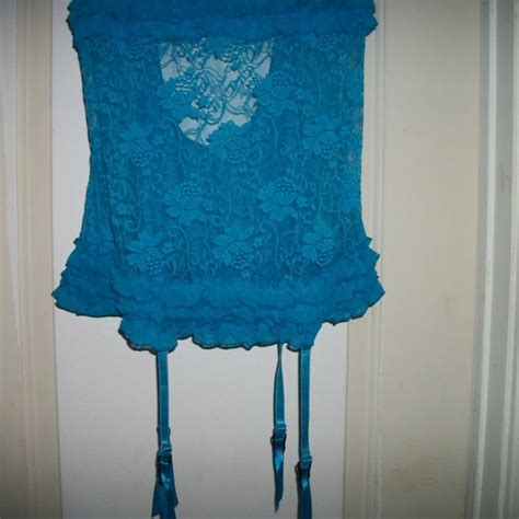 Vintage Intimates Sleepwear Vintage Erotica Pretty Blue Lace W Garters Lingerie Xl Poshmark