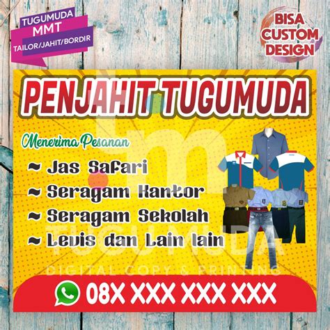 Jual Cetak Spandukbannermmt Penjahit Jas Seragam Sekolah Tailor