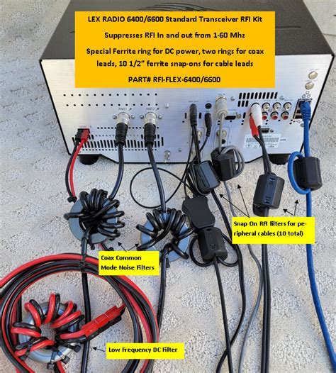 Flex Radio 64006600 Transceiver Rfi And Noise Reduction Kit 13 Filters With Coax Noise Filter