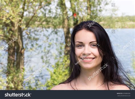 Nude Girl Laughing Nature Stock Photo Shutterstock