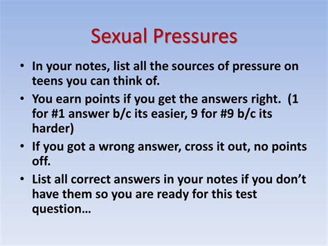 Ppt Sexual Pressures Powerpoint Presentation Free Download Id2536974