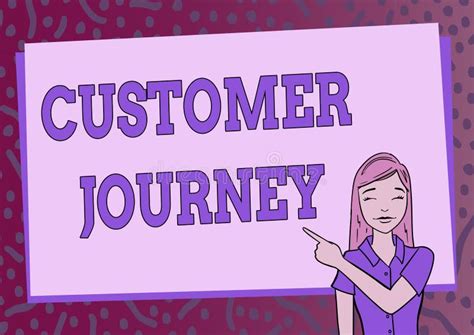 Hand Writing Sign Customer Journey Word Written On Customers