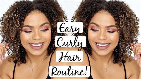 Easy Curly Hair Routine Wash And Go Natural 3b 3c Youtube