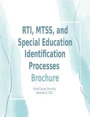 Rti Mtss And Special Education Identification Processes Pptx Rti Mtss