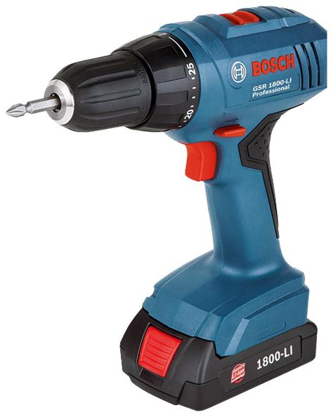 Аккумуляторная дрель-шуруповерт BOSCH GSR 1800-Li (18В,2*1.5Ач(Li-Ion ...