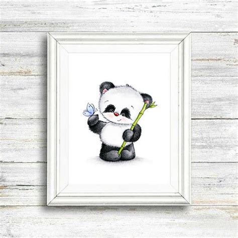 Panda Nursery Art, Animal Nursery Print, Children Art Print, Kids Wall ...