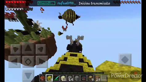 MINECRAFT GANHEI PELA 1 VEZ NO SKYWARS YouTube