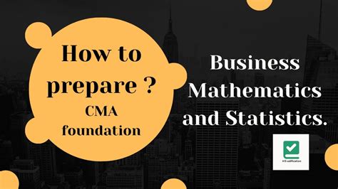 How To Prepare CMA Foundation Maths And Statistics YouTube