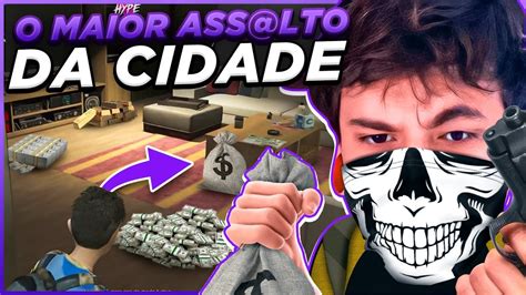 BRUNINHO FEZ O ASSALTO O MAIOR ASS LTO DA CIDADE GTA RP YouTube