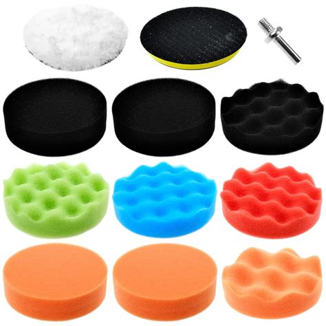 Pcs Sponge Polishing Waxing Buffing Pads Kit Inch Polishing Sponge