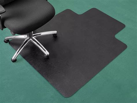 Carpet Chair Mat with Lip - 45 x 53", Black H-6544 - Uline