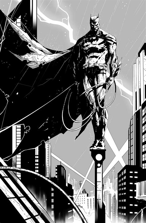 Batman Black And White Cover