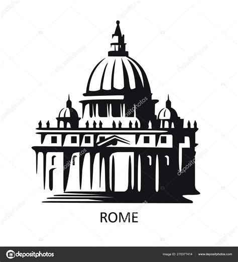 Rome Vatican Icon Stock Vector By Bioraven