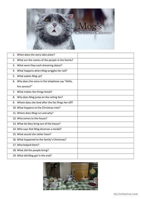 Mog S Christmas Calamity English ESL Worksheets Pdf Doc