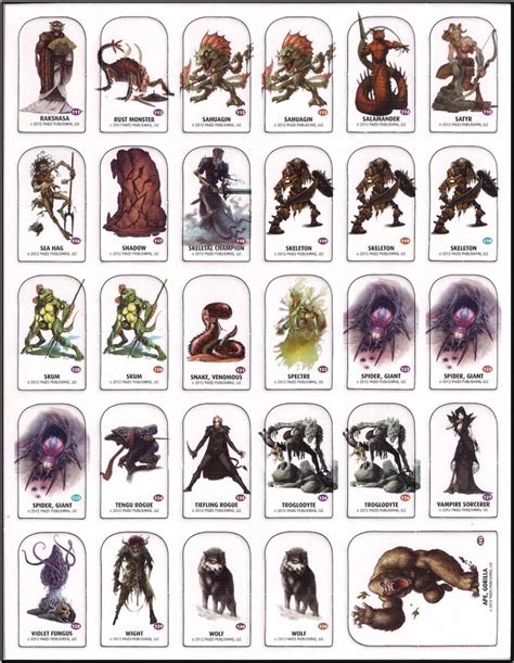 Dnd Monster Tokens Printable - Calendar Printables