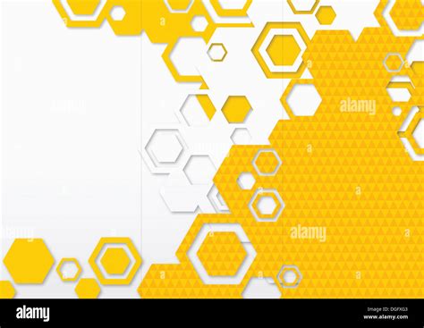 Ppt Background Template Design With Yellow Shapes Stock Photo Alamy