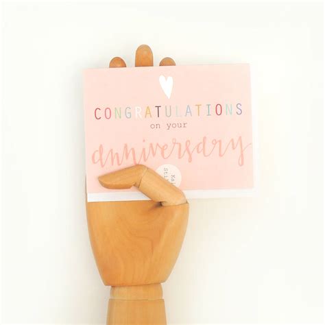 Mini Anniversary Card With Gold Foiled Heart By Kali Stileman Publishing