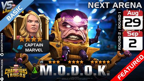 🆚 Next Arena Featured Modok Basic Captain Marvel Mcu Rcontestofchampions