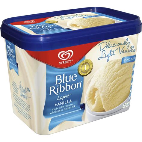 Blue Ribbon Streets Light Vanilla Reduced Fat Ice Cream Dessert Tub L