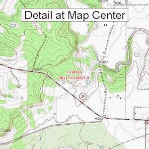 Amazon Usgs Topographic Quadrangle Map Crafton Texas Folded