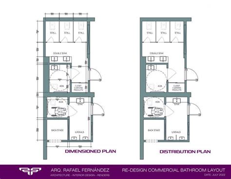 Entry #115 by arqfernandezr for Re-Design Commercial Bathroom Layout ...