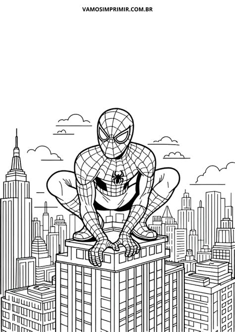 73 Desenhos do Homem Aranha para colorir e imprimir