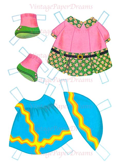 Vintage Paper Doll Printable Pdf Dress Me Paper Dolls 70s Etsy