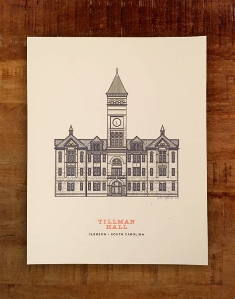 Tillman Hall Clemson University Print Multiple by sethmcwhorter