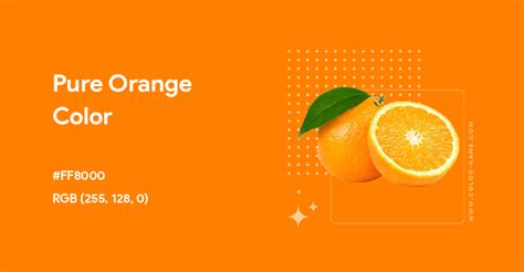 Pure Orange color hex code is #FF8000