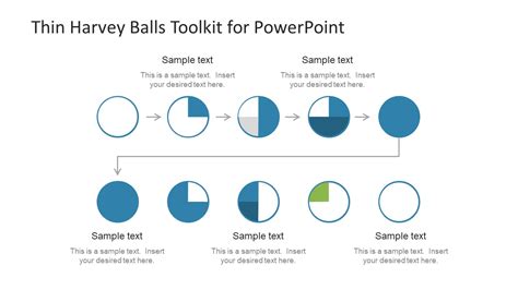 Thin Harvey Balls Toolkit PowerPoint Template - SlideModel