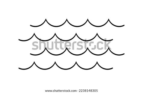 Vector Illustration Wave Icon On White Stock Vector Royalty Free