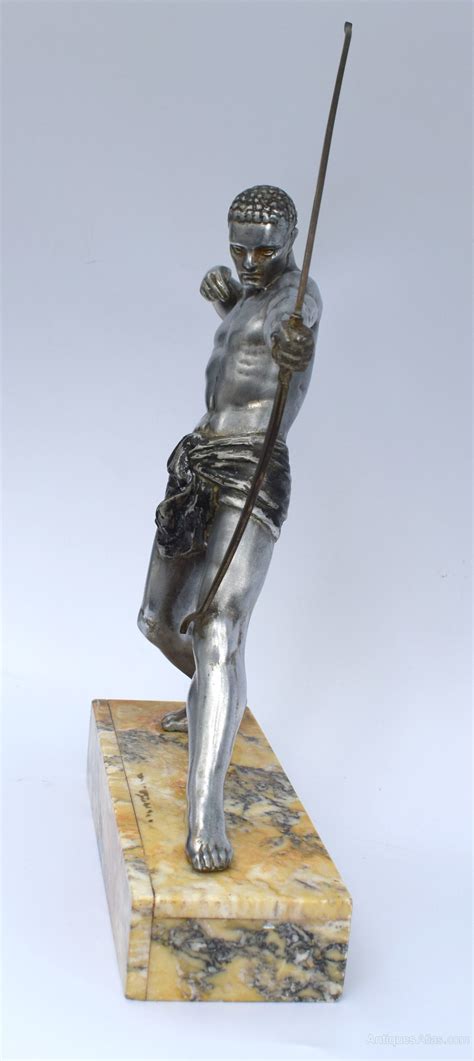 Antiques Atlas Art Deco Male Spelter Archer C1930