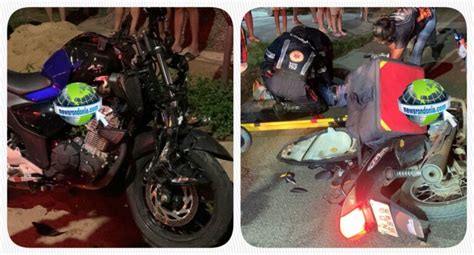 Batida Frontal Entre Motos Deixa Dois Feridos Graves Na Zona Sul De