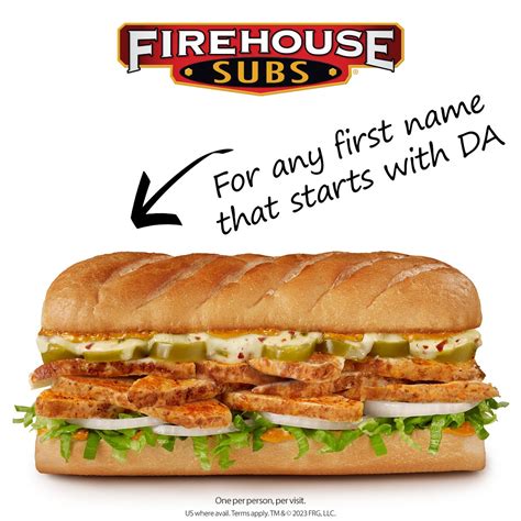 Firehouse Subs on Twitter: "This one's for DAd! If your first name starts with DA, show your ...