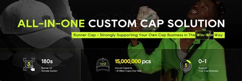 Runner New 2024 Wholesale High Quality Green Snapback Caps Custom Oem