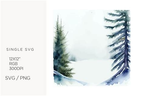 Winter Forest Landscape Graphic by biljanacvetanovic · Creative Fabrica