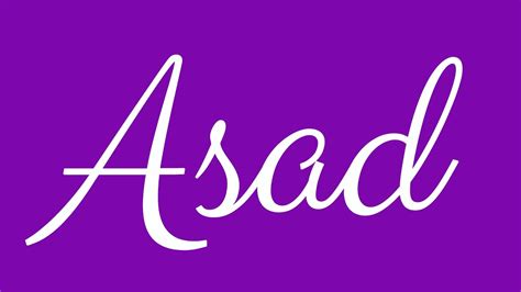 Learn How To Sign The Name Asad Stylishly In Cursive Writing Youtube