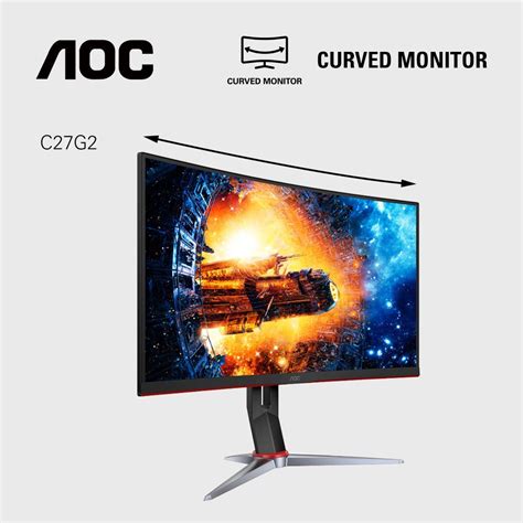 Aoc C27g2 27 Va Curved Fhd 165hz 1ms Freesync Premium Gaming Monitor